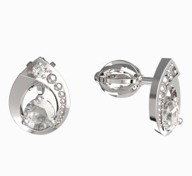 BeKid dětské náušnice 1242-3,5 Žluté zlato - 585 Bílý kubický zirkon