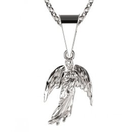 BG zlatý přívěšek anděl 1175 Bílé zlato - 585 Bílý kubický zirkon