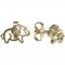 BeKid, Gold kids earrings -1158 - Switching on: Puzeta, Metal: White gold 585, Stone: Dark blue cubic zircon