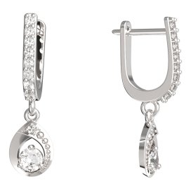 BeKid dětské náušnice 1242 Bílé zlato - 585 Diamant