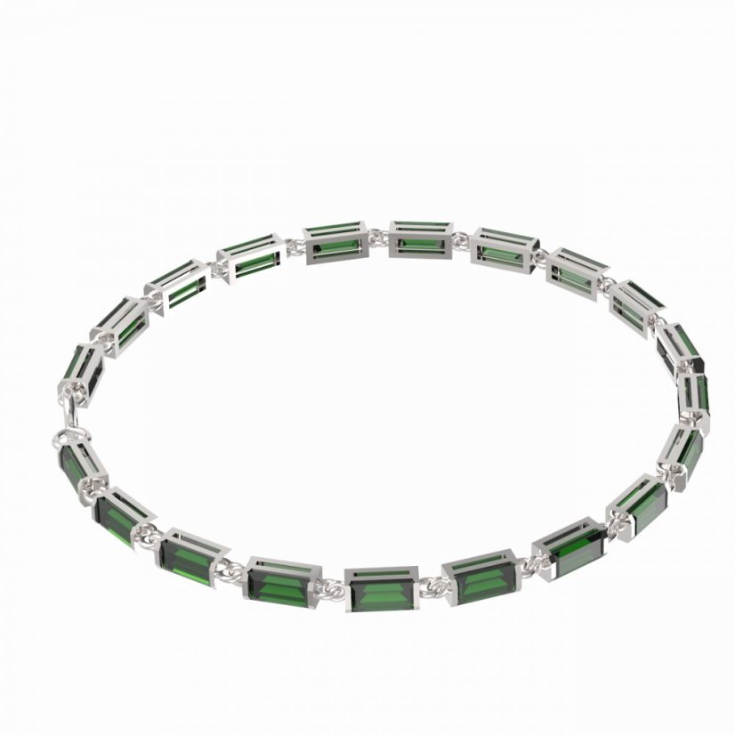 BG náramek 536 Stříbro 925 - rhodium Vltavín