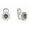 BG  earring 023-R7 circular - Metal: Silver 925 - rhodium, Stone: Garnet