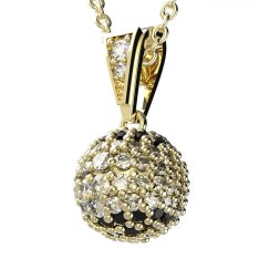 BG zlatý přívěšek - Tenisák 798 Žluté zlato - 585 Bílý a černý diamant