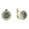 BG earring circular 472-07 - Metal: Silver 925 - rhodium, Stone: Garnet