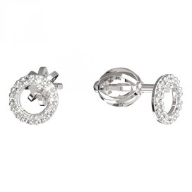 BeKid dětské náušnice 836 Bílé zlato - 585 Diamant