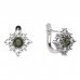 BG earring square 105-07 - Metal: Silver 925 - rhodium, Stone: Garnet