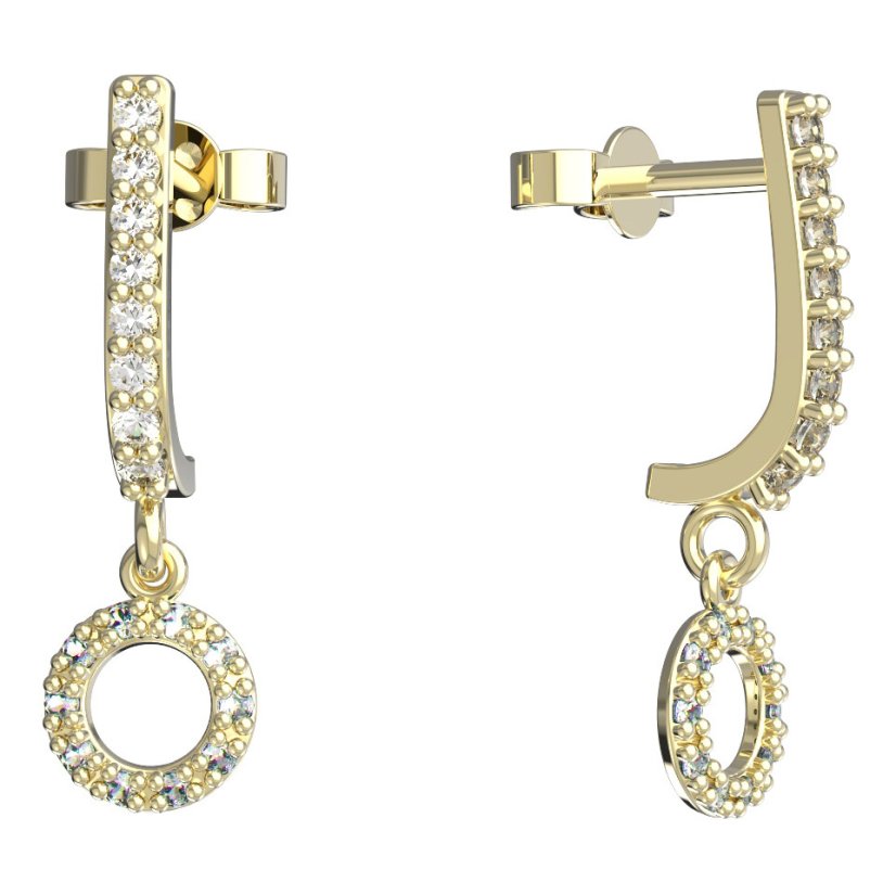 BeKid dětské náušnice 836 Žluté zlato - 585 Diamant