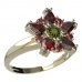 BG prsten ve tvaru hvězdy 521-I - Kov: Stříbro 925 - rhodium, Kámen: Granát