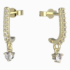 BG zlaté náušnice 779 Žluté zlato - 585 Diamant