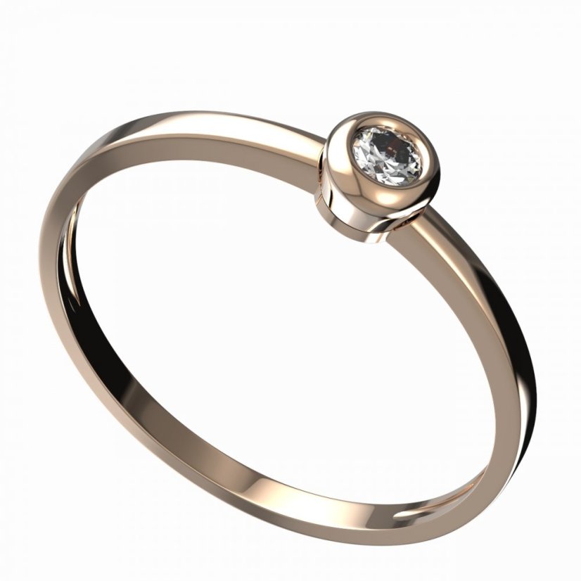 BG zlatý diamantový prstýnek 550 C Růžové zlato 585 (30-90dní) Diamant lab-grown