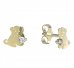 BeKid, Gold kids earrings -1281 - Switching on: Brizura 0-3 roky, Metal: Yellow gold 585, Stone: White cubic zircon