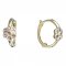 BeKid, Gold kids earrings -1343 - Metal: Yellow gold 585, Stone: White cubic zircon