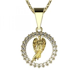 BeKid dětský přívěšek anděl 1176 Žluté zlato - 585 Diamant
