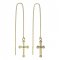 BeKid, Gold kids earrings -1110 - Switching on: Pendant hanger, Metal: Yellow gold 585, Stone: White cubic zircon