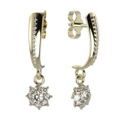 BG zlaté náušnice 886 Žluté zlato - 585 Diamant