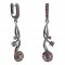 BG earring circular 541-P93 - Metal: Silver 925 - rhodium, Stone: Garnet