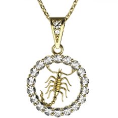 BG zlatý diamantový přívěšek Štír 044 Žluté zlato - 585 Diamant lab-grown