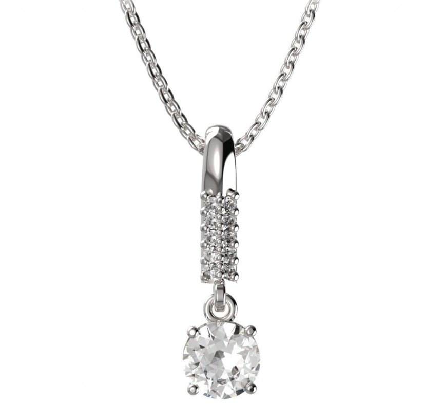 BG zlatý přívěšek  727 Bílé zlato - 585 Diamant