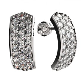 BG zlaté náušnice 861 Bílé zlato - 585 Diamant