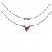 BG garnet necklace 172 - Metal: Silver 925 - rhodium, Stone: Garnet