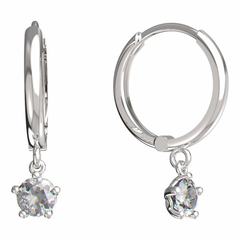 BeKid dětské náušnice 874 Bílé zlato - 585 Diamant