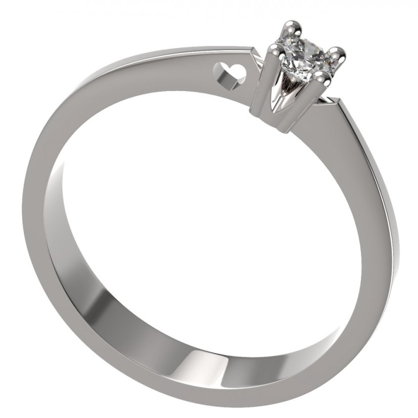 BG zlatý diamantový prstýnek 782 Bílé zlato - 585 Diamant lab-grown