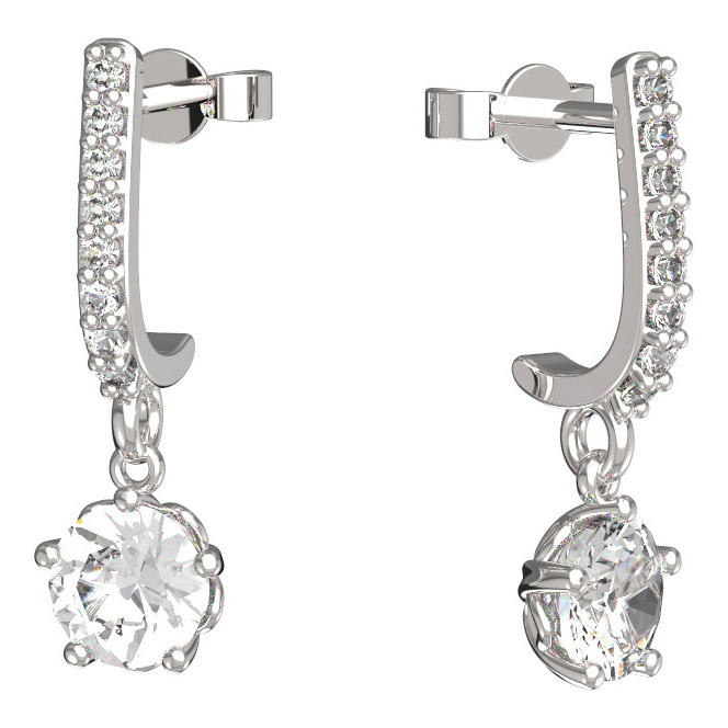 BeKid dětské náušnice 875 Bílé zlato - 585 Diamant