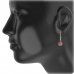 BG earring circular 534-87 - Metal: Silver 925 - rhodium, Stone: Garnet
