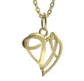 BG zlatý přívěsek písmenko V - 1430 Žluté zlato - 585