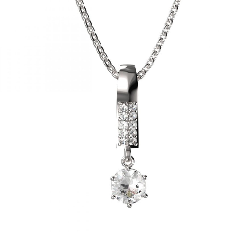 BG zlatý přívěšek 1294 Bílé zlato - 585 Diamant