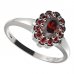 BG ring oval 433-I - Metal: Silver 925 - rhodium, Stone: Garnet