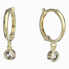 BeKid dětské náušnice 768 Žluté zlato - 585 Diamant