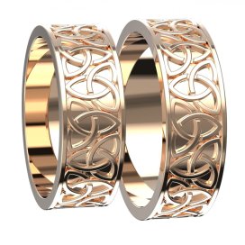 BG zlatý snubní prsten SN04/m Pánský Růžové zlato 585 (30-90dní)