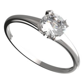 BG zlatý prstýnek 558 I Bílé zlato - 585 Diamant