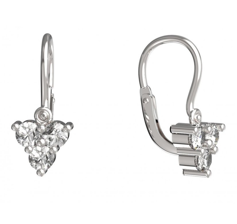 BeKid dětské náušnice 776 Bílé zlato - 585 Diamant