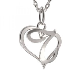 BG zlatý přívěsek písmenko T - 1428 Bílé zlato - 585