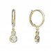 BeKid, Gold kids earrings -864 - Switching on: Circles 12 mm, Metal: Yellow gold 585, Stone: White cubic zircon