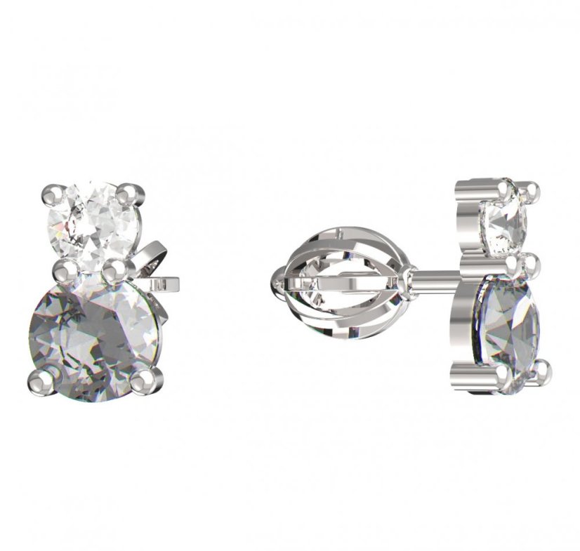 BeKid dětské náušnice 857 Bílé zlato - 585 Diamant