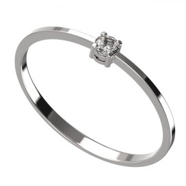 BG zlatý diamantový prstýnek 905 Bílé zlato - 585 Diamant lab-grown