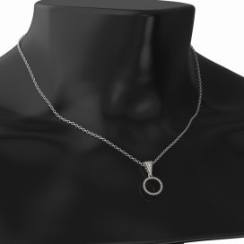 BG zlatý přívěšek  1163A Žluté zlato - 585 Zelený kubický zirkon