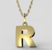 BeKid, Gold kids pendant - letter R - Metal: Yellow gold 585