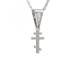BG zlatý přívěšek křížek 1101 Bílé zlato - 585 Diamant