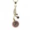 BG pendant pearl 540-P - Metal: Silver 925 - ruthenium, Stone: Garnet and pearl