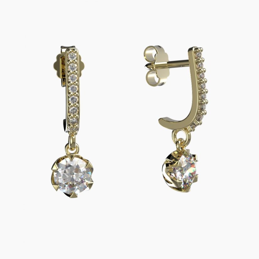 BeKid dětské náušnice 872 Bílé zlato - 585 Diamant