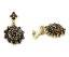 Stříbrné náušnice s českým granátem, ruthenium, anglické zapínání – 317