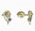 BeKid, Gold kids earrings -1183 - Switching on: Screw, Metal: Yellow gold 585, Stone: Light blue cubic zircon