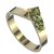 BG prsten broušený granát nebo vltavín   680 Žluté zlato - 585 Vltavín