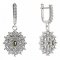 BG oval earring 009-84 - Metal: Silver 925 - rhodium, Stone: Moldavit and garnet