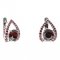BG earring circular 474-90 - Metal: Silver 925 - rhodium, Stone: Garnet