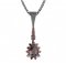 BG pendant drop stone  509-B - Metal: Silver 925 - rhodium, Stone: Garnet
